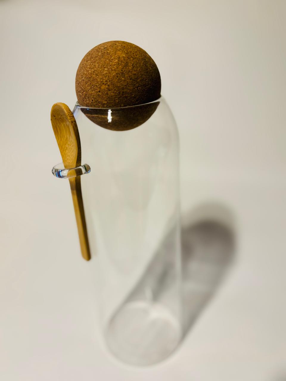 Frasco de Vidrio con Tapa de Corcho 20 cms - Imagen 2