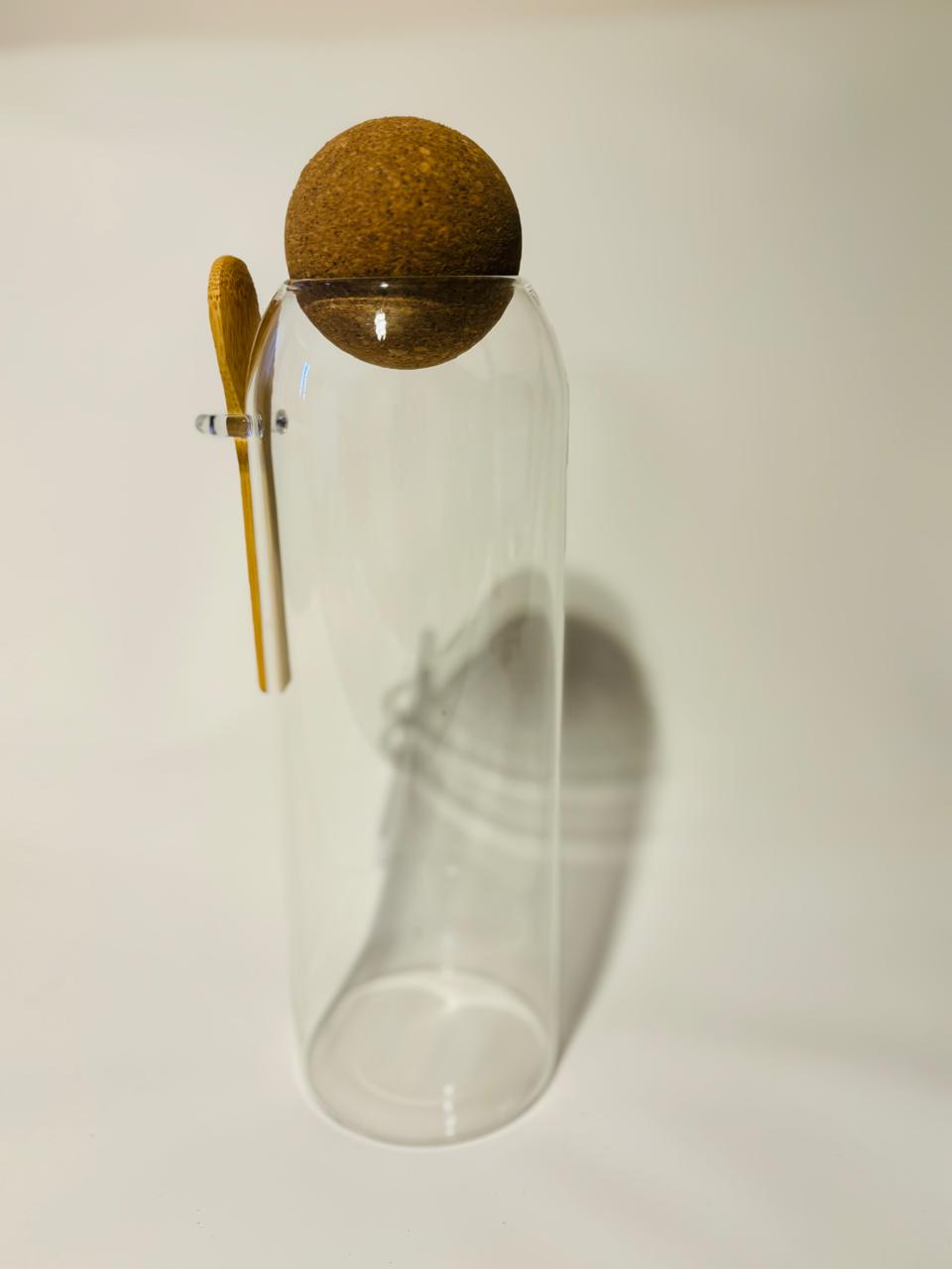 Frasco de Vidrio con Tapa de Corcho 25 cms