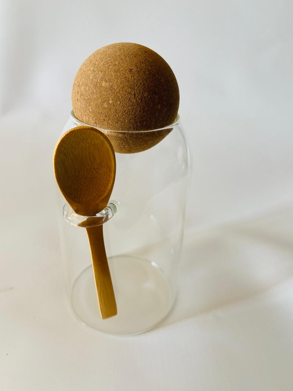 Frasco de Vidrio con Tapa de Corcho 15 cms - Imagen 3