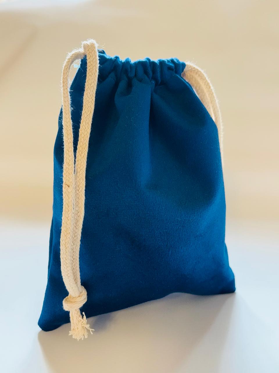 Saquito Mercadito MJ Azul ( 10 unidades)